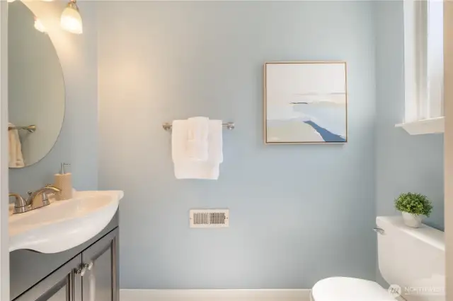 Lower-level bathroom