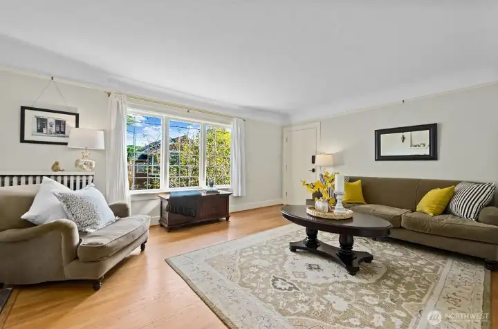 This spacious corner unit has excellent natural light.
