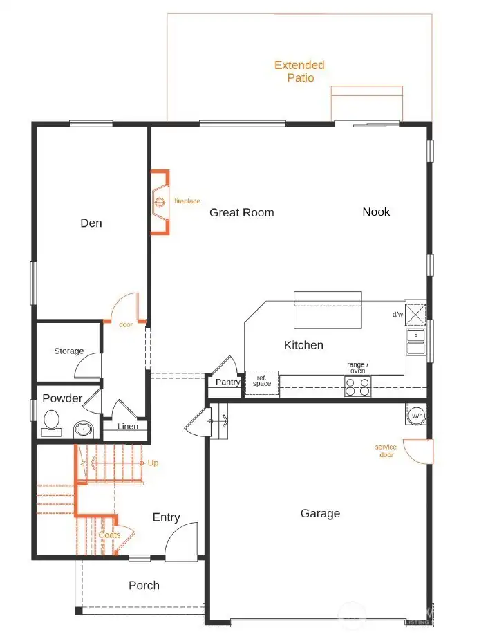 Artist Rendering of main floor.