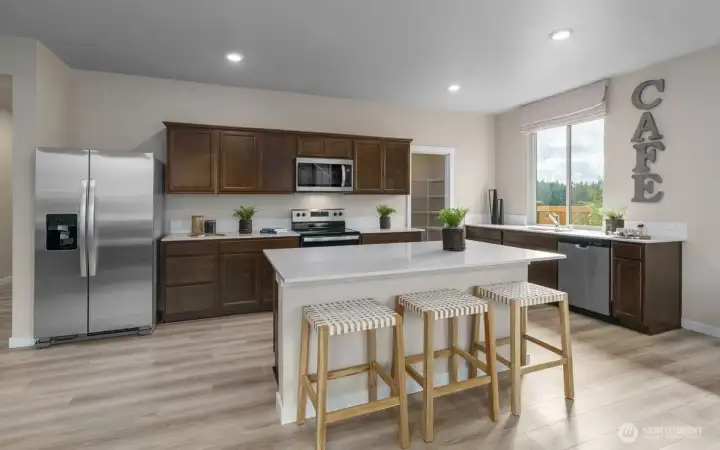 Photo is of a model home in another KB Home location; options and colors may vary based on your selections. Depictions of home, layout, location or other features/options, colors and color scheme, materials, fixtures, etc. are for showing purposes only and may not be included in the purchase price and availability may vary.