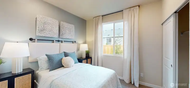 Photo is of a model home in another KB Home location; options and colors may vary based on your selections. Depictions of home, layout, location or other features/options, colors and color scheme, materials, fixtures, etc. are for showing purposes only and may not be included in the purchase price and availability may vary.