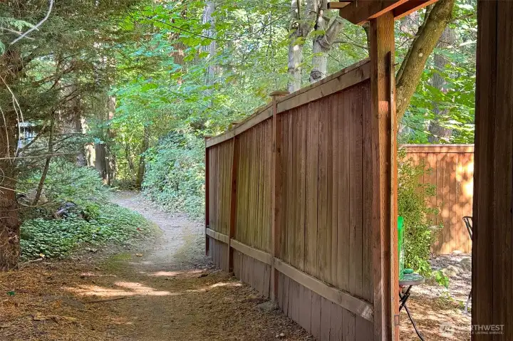 Trails behind the yard