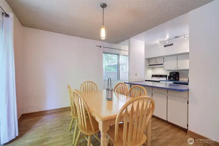 Dining area connects nicely to kitchen