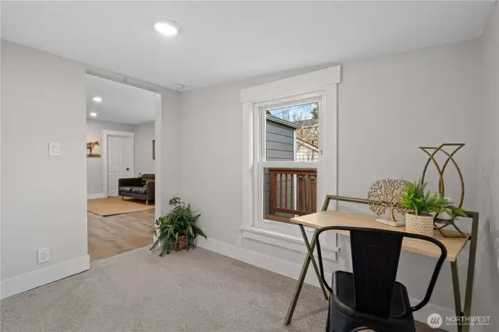 The WFH Den is located off the Family Room