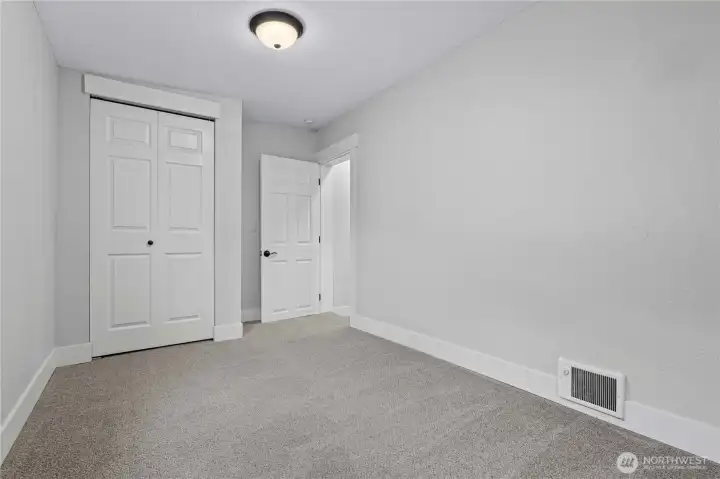 Bedroom #3 alternative view showing the closet