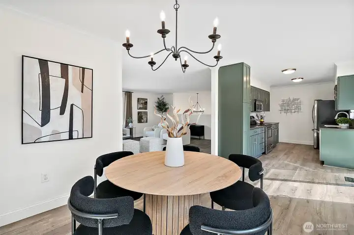 Large dining room area!