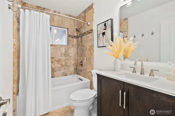 Full bath located upstairs.