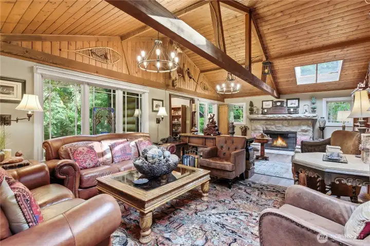 Natural wood elements bring warmth and timeless charm to the main living area.