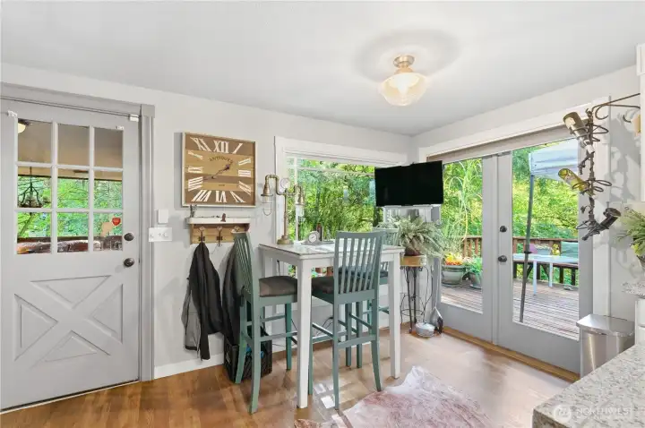 Cozy up to this special spot in the kitchen just perfect for those casual meals.