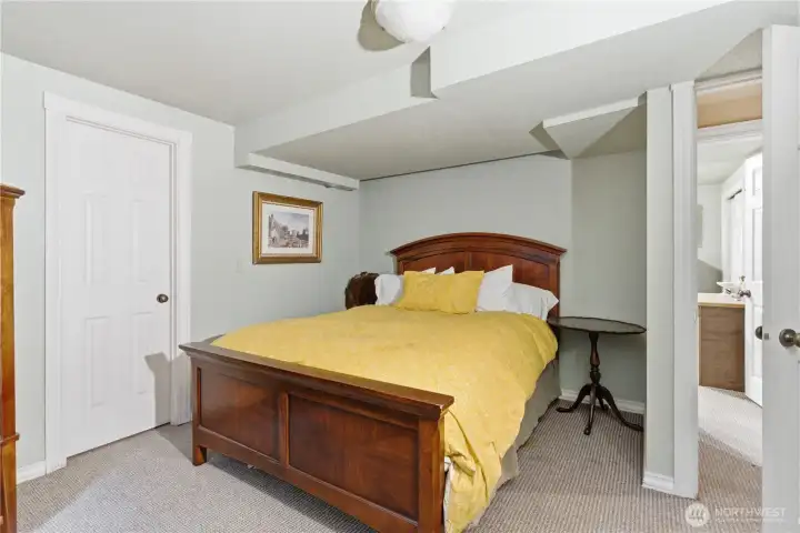 One of 3 bedrooms on the lower level.