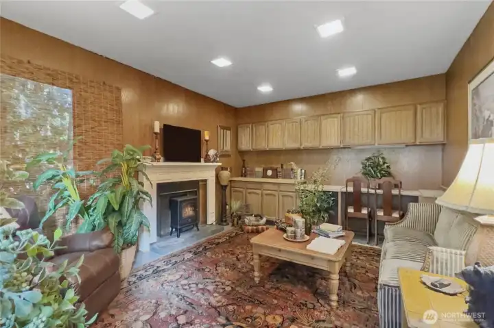 Peaceful sanctuary room designed for relaxation, meditation, or creative pursuits.