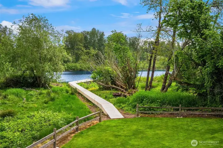 A recent addition to the property! A Kirkland city approved walkway and dock on your 70 feet of Forbes Lake waterfront
