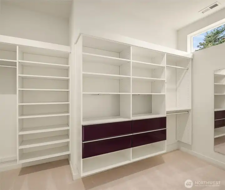 Generous en-suite closet off the primary bedroom