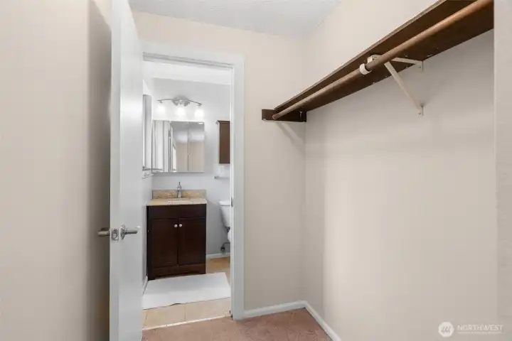 Primary bed closet Primary bed closet