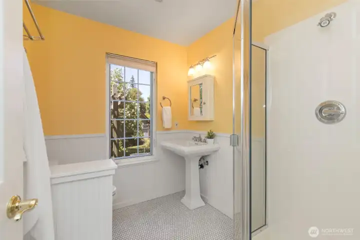 3/4 bath with lots of natural light.