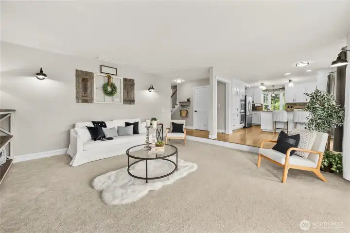 Open floor plan Open floor plan