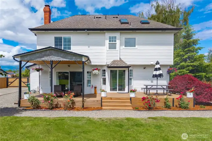 Covered deck is a great entertainment space Covered deck is a great entertainment space