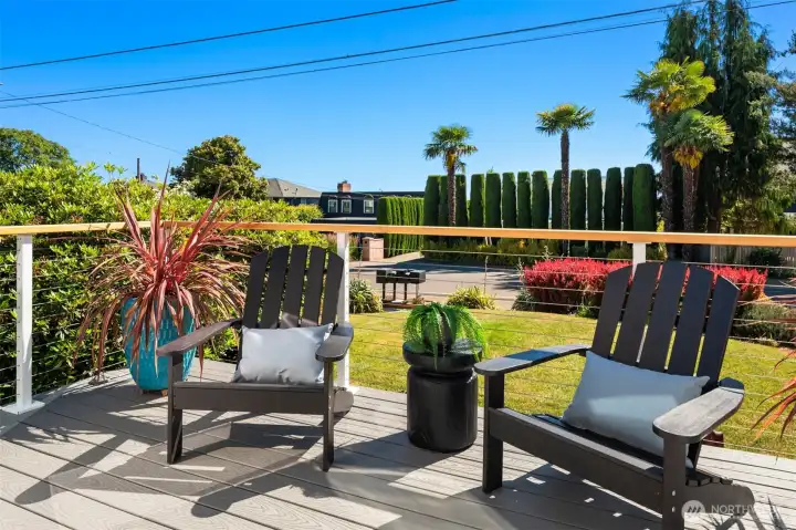 You'll want to keep the french doors open and experience the warm southern exposure and stunning outlook from the composite deck.