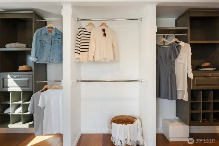 One of the rare homes in West Seattle that actually has room for all your clothes. This is just a small sampling of this enormous walk-in closet.