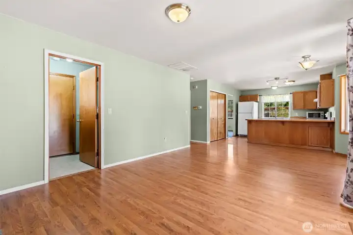 Family room & eating space off kitchen