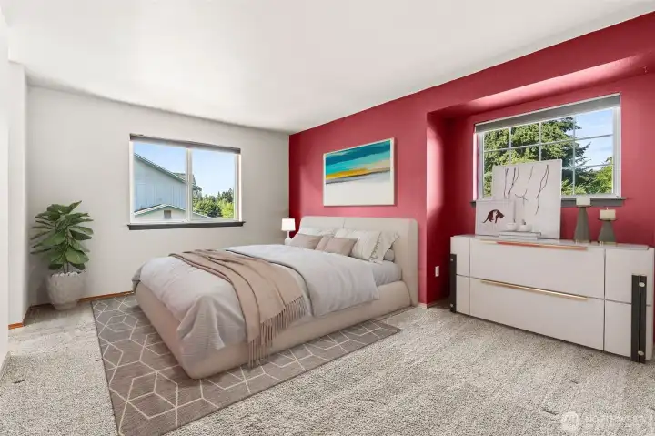 Primary Bedroom. Virtually staged