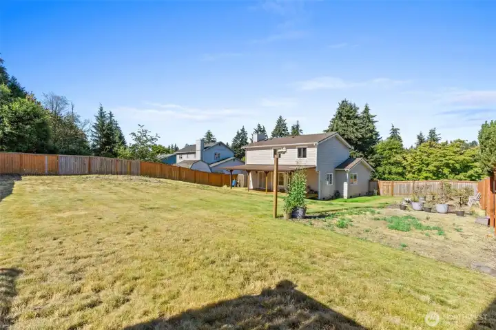 Room for RV parking, garden space and play