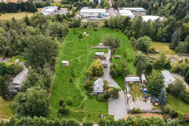 Industrial zoned on West End - Community business zoned on East End.