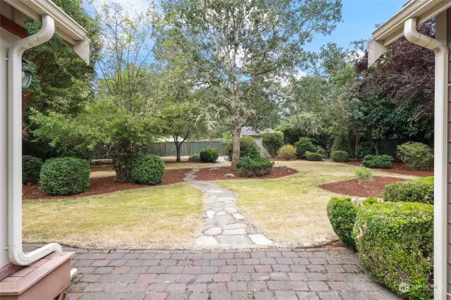 Path to back and storage shed