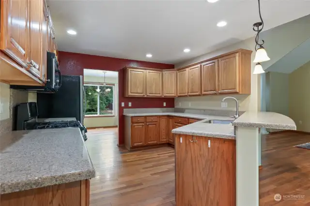 Kitchen looking to the dining room