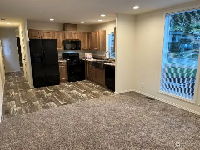 Looking at kitchen from living room.