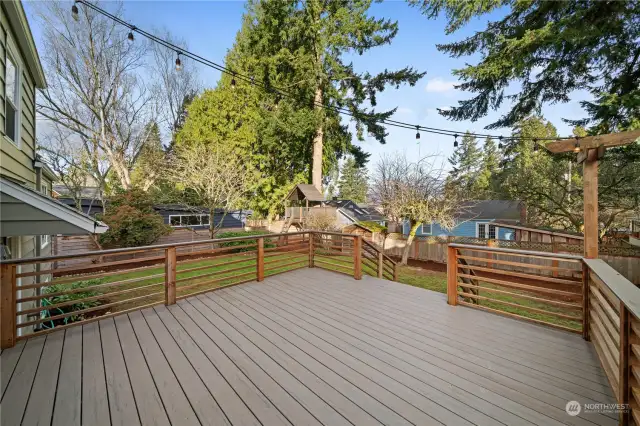 Composite deck of dining room