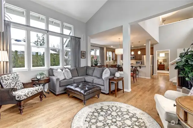 Oak hardwood floors throughout most of the main floor.