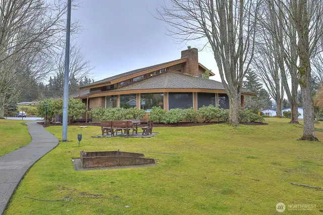 Wandering Creek Common area:  Clubhouse on Reflection Lake