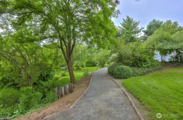 Wandering Creek Common area:  trail, greenbelt and creek.