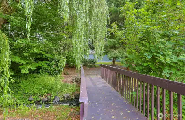 Wandering Creek Common area:  trail, greenbelt and creek.