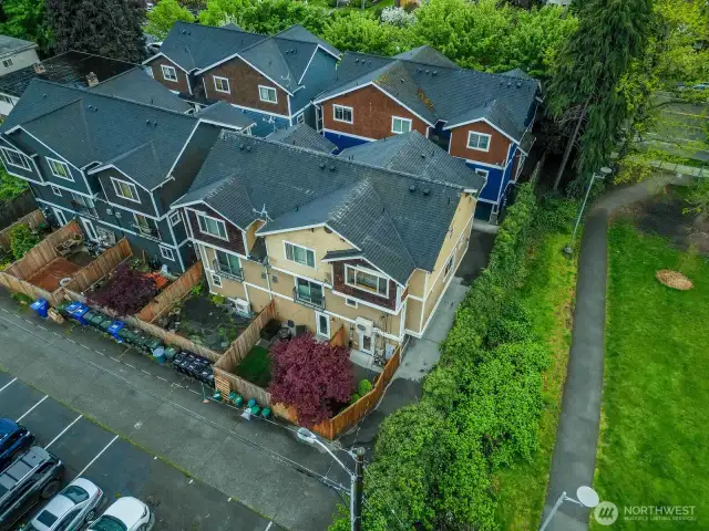 Roof and gutters were just cleaned (white residue)