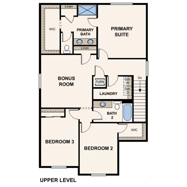 Marketing rendering of floor plan - may vary per location.