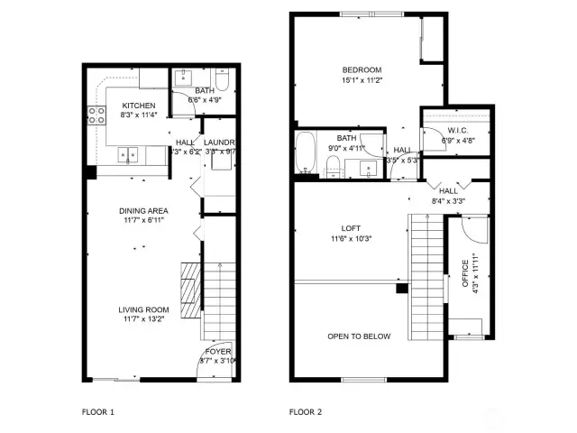 First and second floorplans
