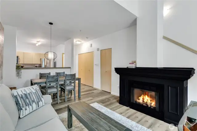 Beautiful gas fireplace for cozy evenings in!