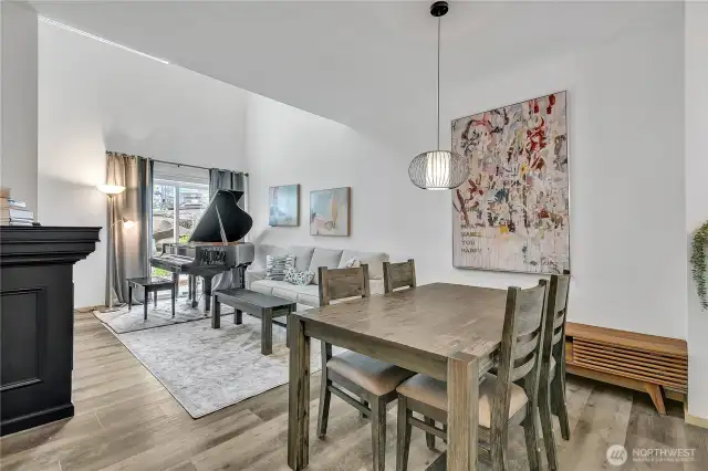 Dining area off the living room.