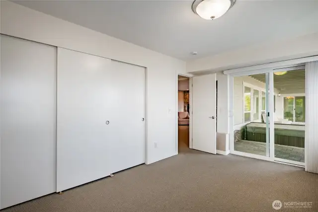 One of the two guest bedrooms on the garden level.