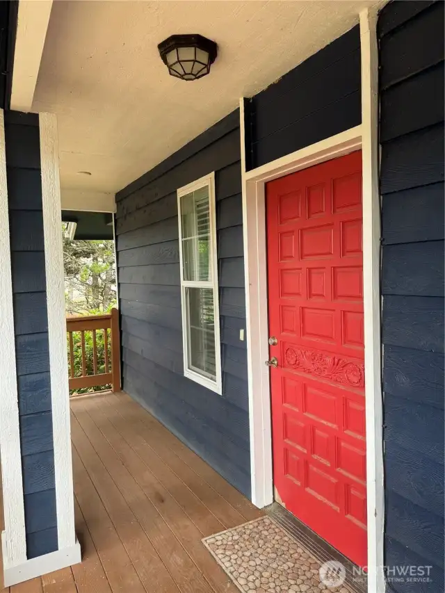 Deck is nice sized and runs the width of the house.