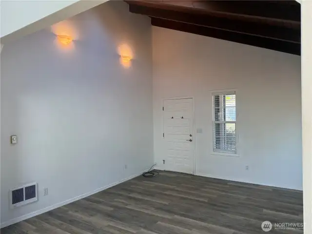 Living room and front door.
