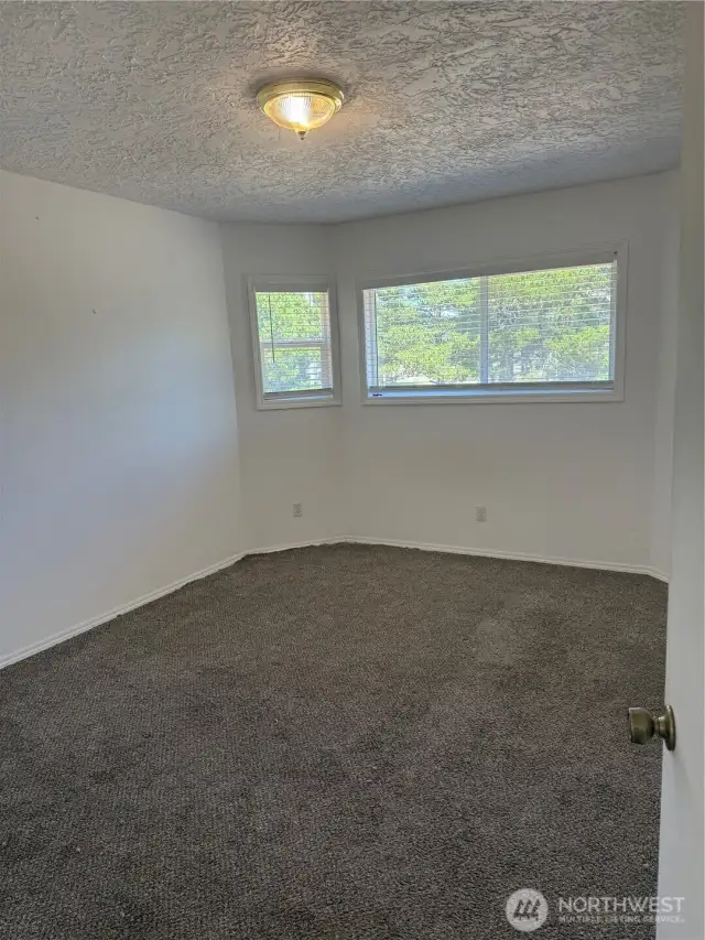 2nd bedroom with carpet.