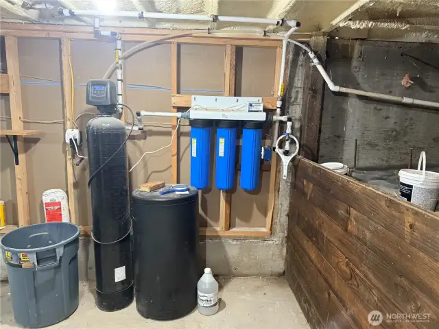 Well and water filter system.