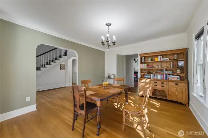 Unit A Dining room, looking toward kitchen/entryway