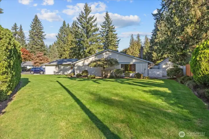 side of home and yard