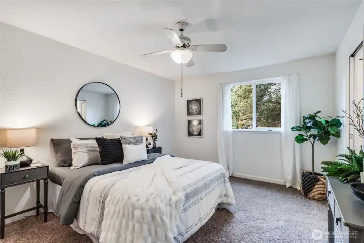 Charming primary bedroom.