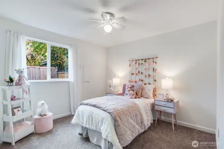 The second bedroom is located next to the primary room.