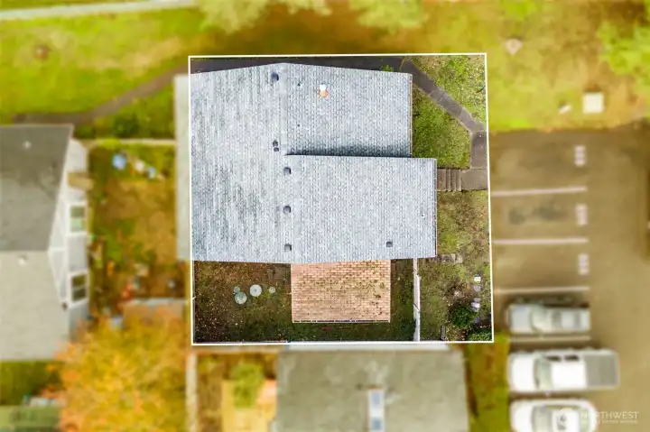 Bird's-eye view of the home.